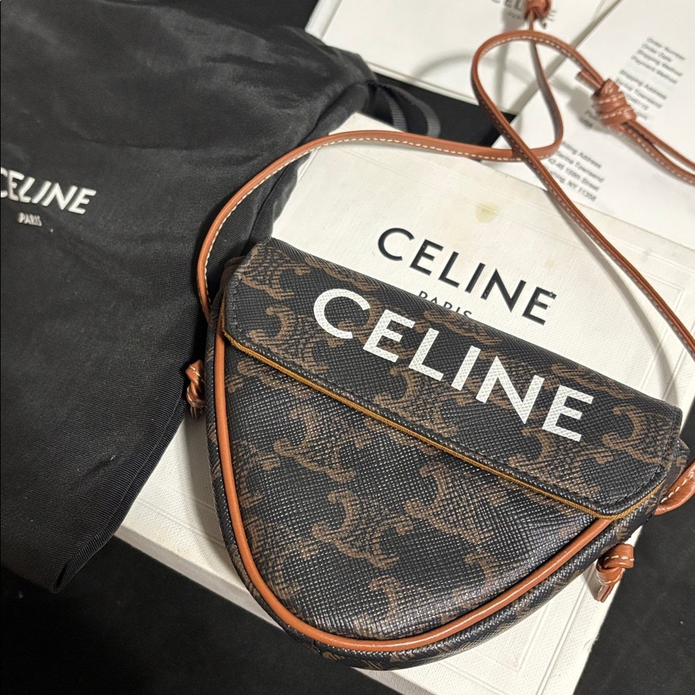 Celine Triomphe Triangle Mini Bag